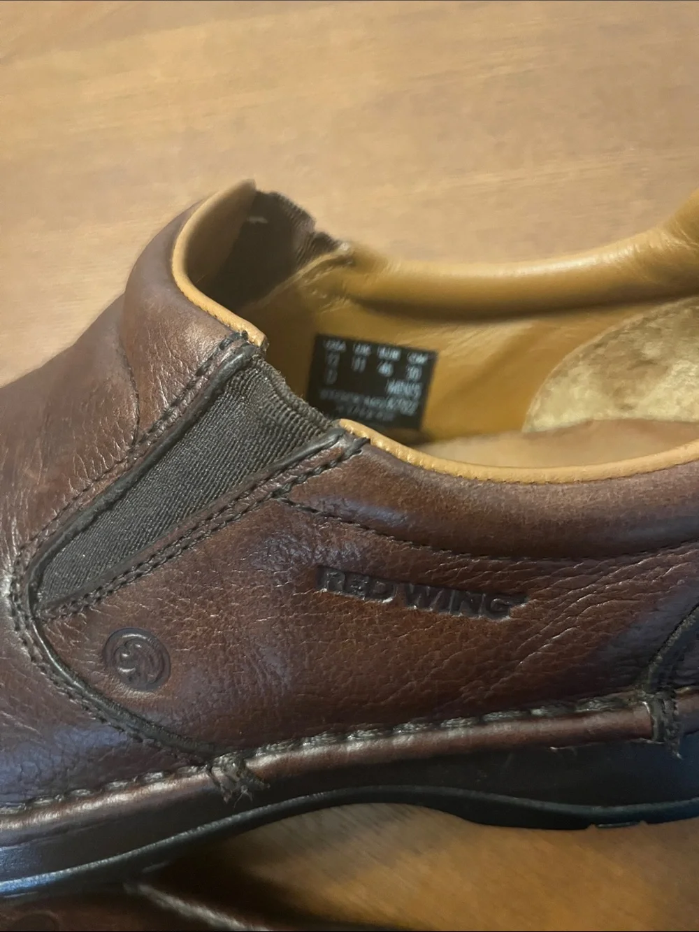 Red Wing Shoes Stitchmax Brown Leather Steel Toe Loafers Size 12